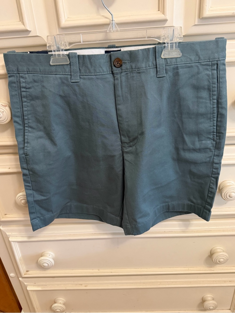 J. Crew Flat Front Cotton Chino Shorts - Slate Blue